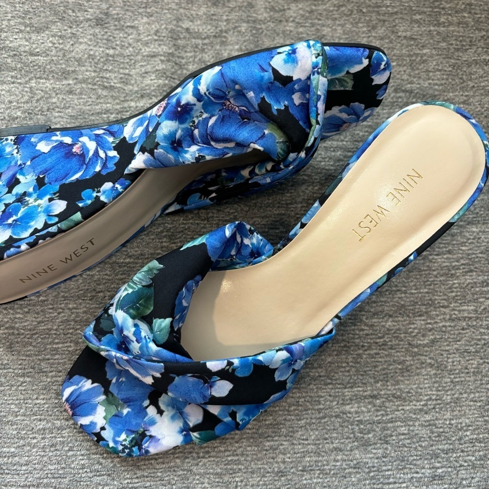 Y2K Nine West Floral Wedges - Picture 2 of 4